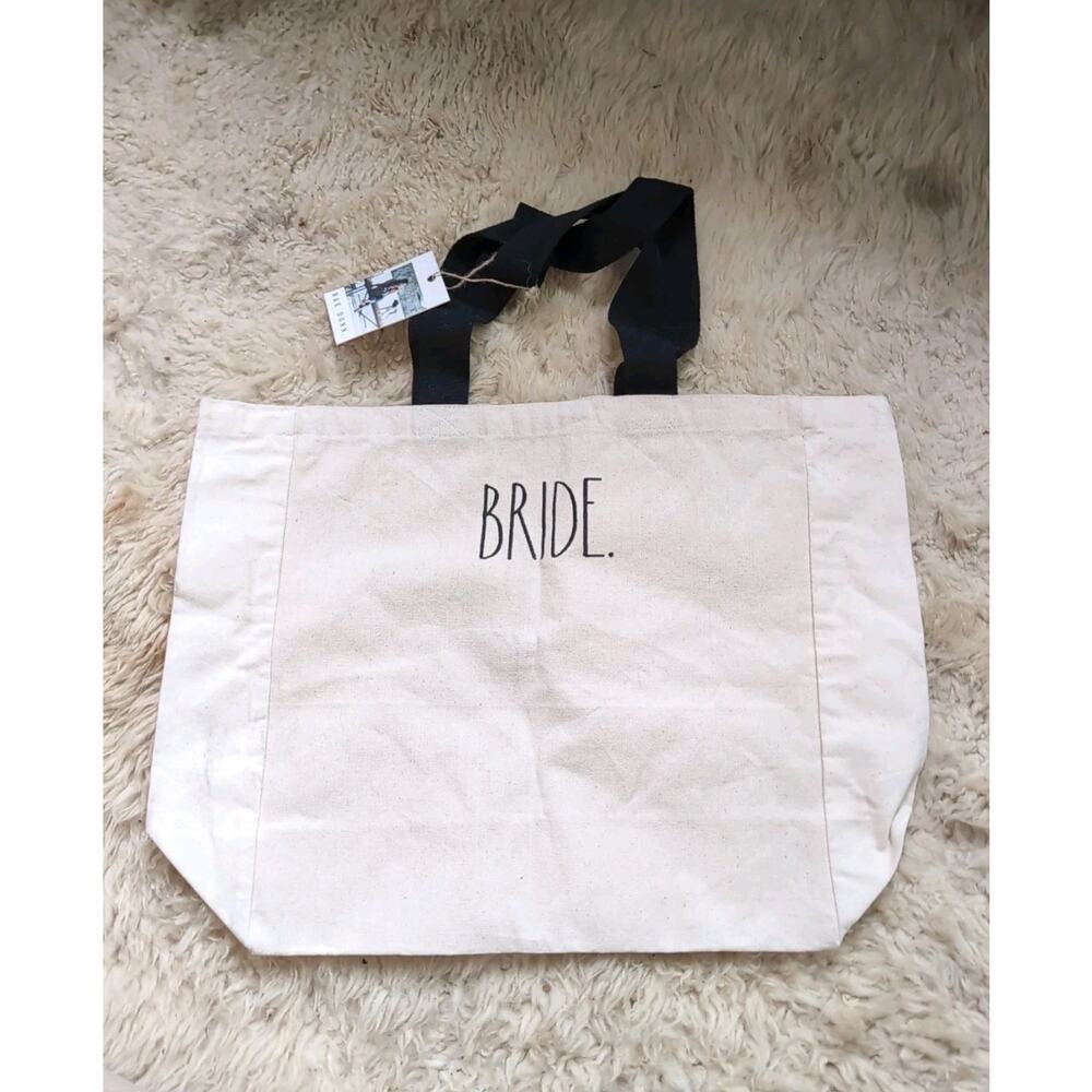 RAE DUNN BRIDE TOTE BAG PURSE LARGE NEW WITH TAGS 20" x 16" Cotton 100%